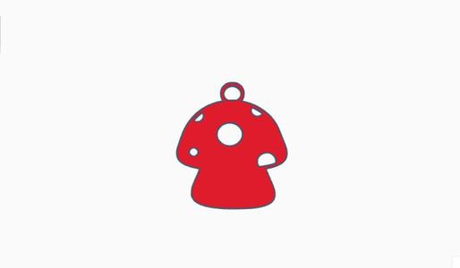 earrings fungus pendant