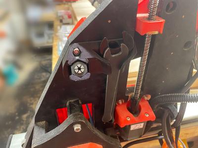 LowRider 3 CNC - printed holder for Kobalt Router's Wrench(es) and (ER-11 compatible) Collet-Nut Set