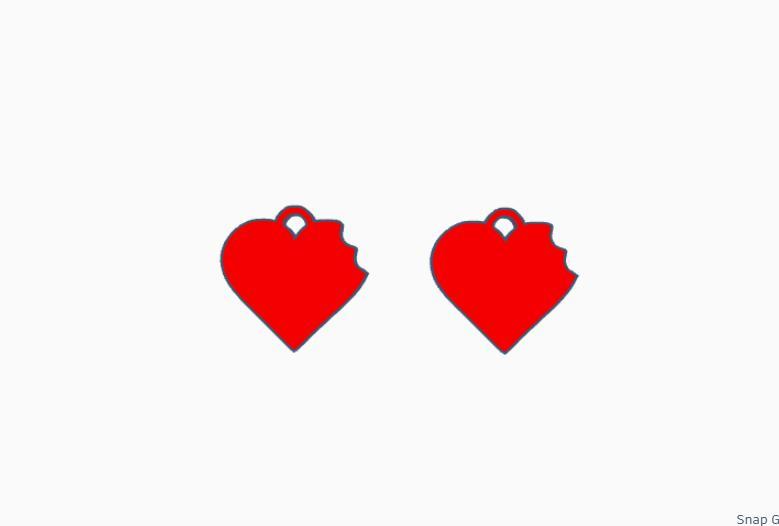 earrings heart earring key ring charm earring