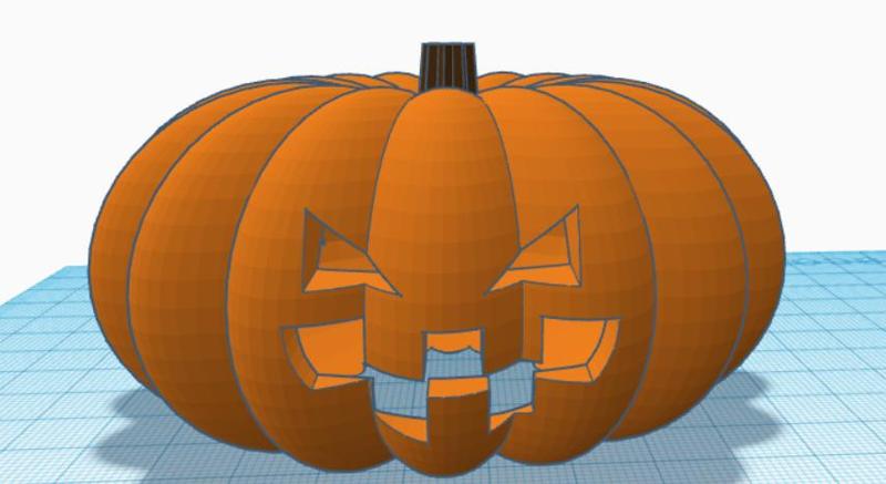 Pumpkin with candle inside