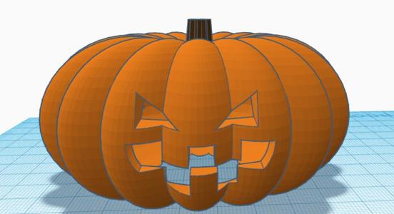 Pumpkin with candle inside