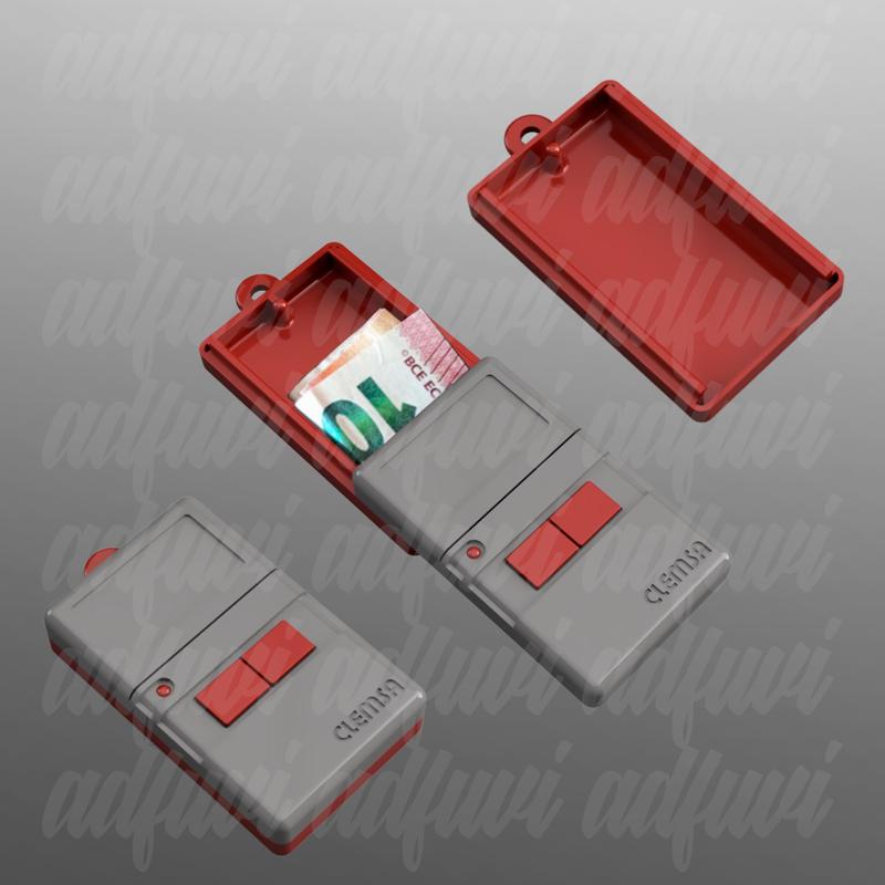 Garage remote control keychain // for money or pillbox