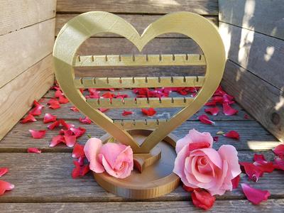 heart jewelry stand