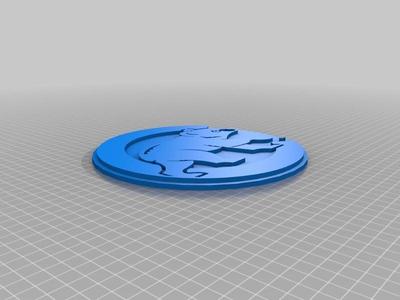 Cub Logo on Flat Circle Plate