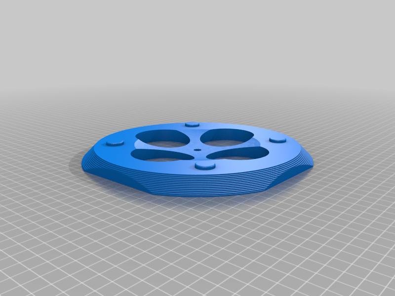 Disc centering device for disc golf spin dying - smaller print bed