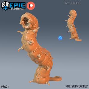 Carrion Worm Attacking ‧ DnD Miniature ‧ Tabletop Miniatures ‧ Gaming Monster ‧ 3D Model ‧ RPG ‧ DnDminis ‧ STL FILE