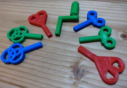 Tin toy crank keys