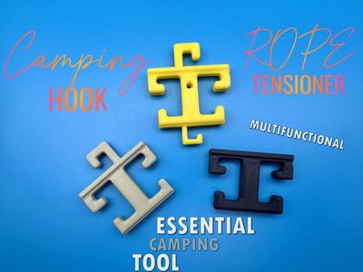 Camping hook/ Rope tensioner