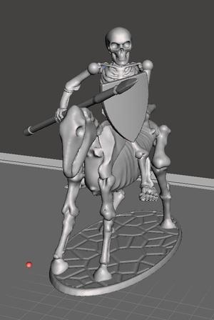 28mm Skeleton Warrior Light Cavalry with Spear & Shield 2