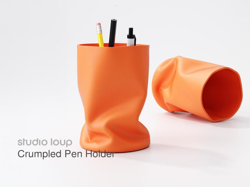 Crumpled Pen Holder
