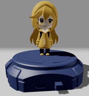 cute anime girl with yellow hair