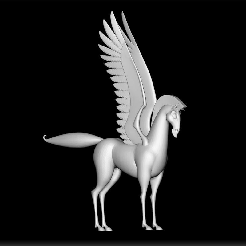 Horse Decorative 3D Print - Majestic Animal Sculpture - Elegant Horse Figurine - Wildlife Home Decor - Detailed 3D Printed Horse