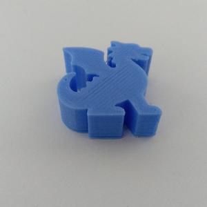 Dragon Meeple Silhouette – 3D Printable Game Token