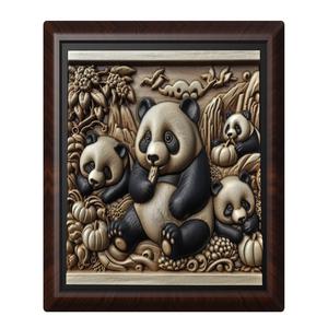 Panda animal wall art relief wall decor