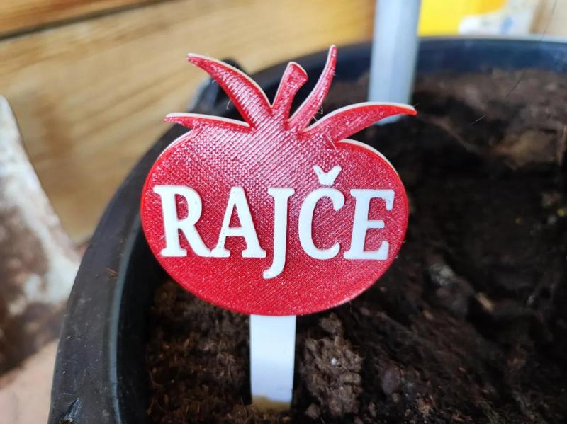Garden tag - tomato/rajče   
