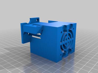 ender 3 hotend with BLTouch and magnet hols for laser