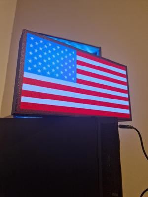 American flag light box