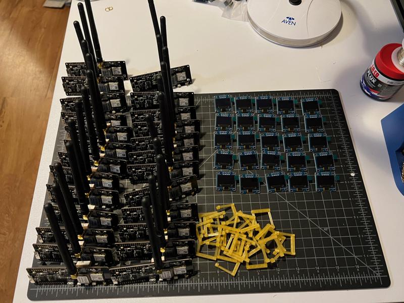 Meshtastic T-Beam Screen Soldering Jig