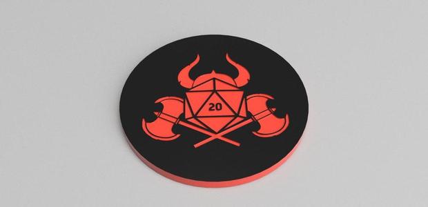 FIGHTER THEMED DICE TRAY, 7 POCKETS 