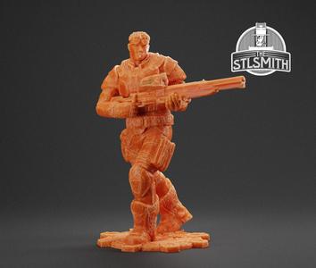 Damon Baird Winter Gears of War OT Miniature STL
