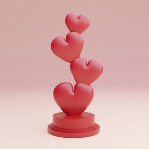 heart tower gift love decor idea for valentines