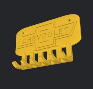 KEY HANGER ...KEY HANGER... ANTIQUE LOGO - CHEVROLET CARS- 175X110X40 MM PRINT WITHOUT BACKINGS