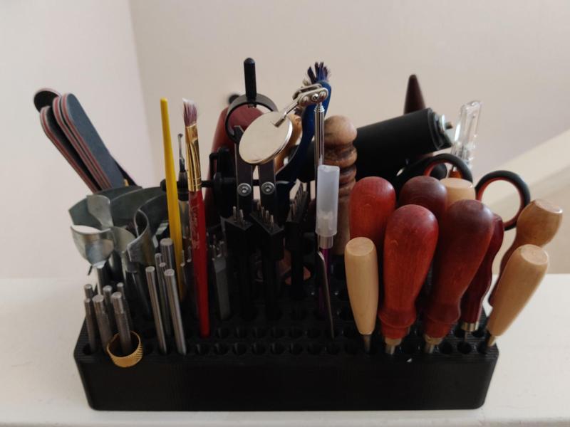 Leather working tool holder / organized