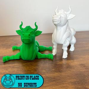 Flexi Print in Place Grumpy Bull Artculated