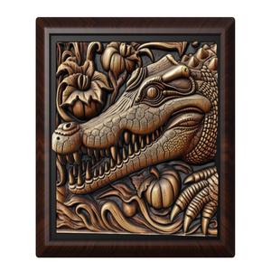Crocodile animal wall art relief wall decor