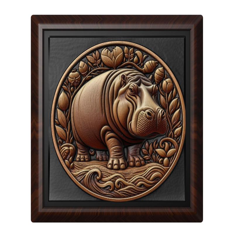 Hippopotamus animal wall art relief wall decor