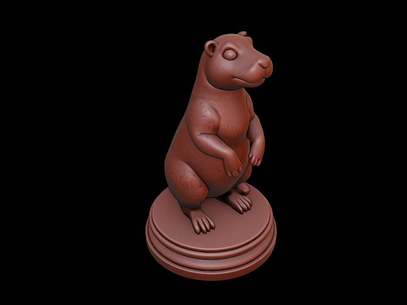 Muskrat Animal Figure Printable