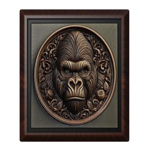 Gorilla animal wall art relief wall decor