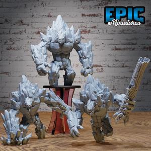 Elemental Earth Set ‧ DnD Miniature ‧ Tabletop Miniatures ‧ Gaming Monster ‧ 3D Model ‧ RPG ‧ DnDminis ‧ STL FILE