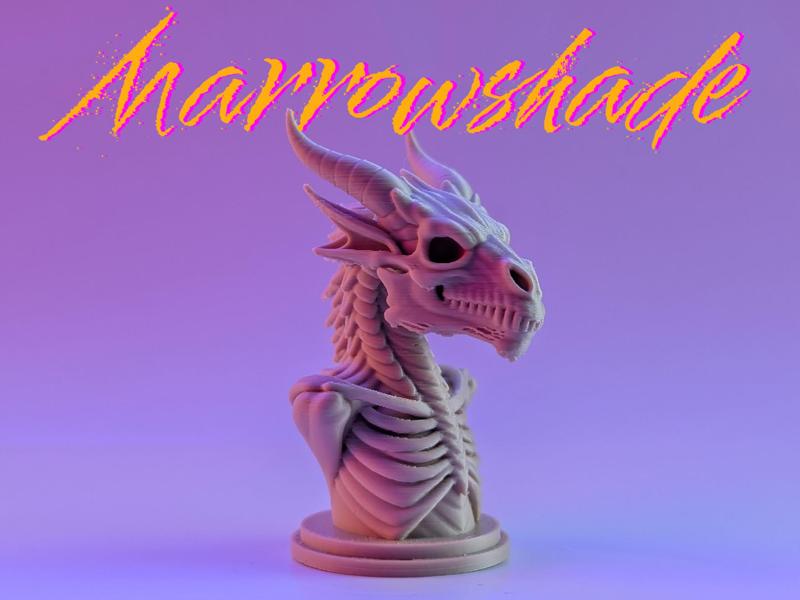 Marrowshade – Skeleton Dragon Bust