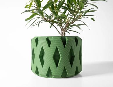 The Rano Planter Pot with Drainage Tray & Stand: Modern and Unique Home Decor for Plants and Succulents   