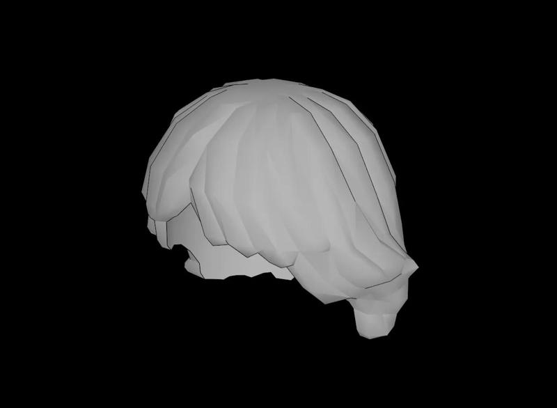 Lego Compatible (92746.dat) Minifig Hair Tousled and Layered   
