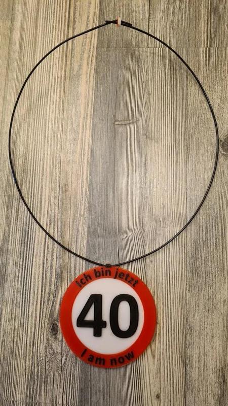 Gift birthday necklace / pendant age - Geburtstags Kette   