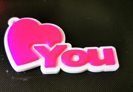 Valentines day - I Love You Keychain 