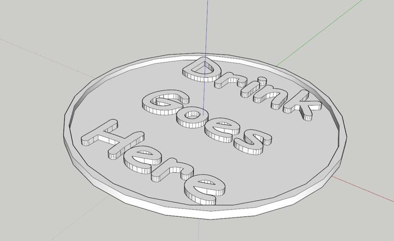 "Drink Goes Here" Coaster