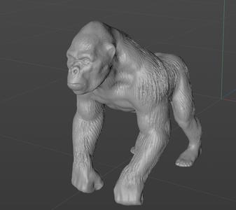 Digital model of a gorilla