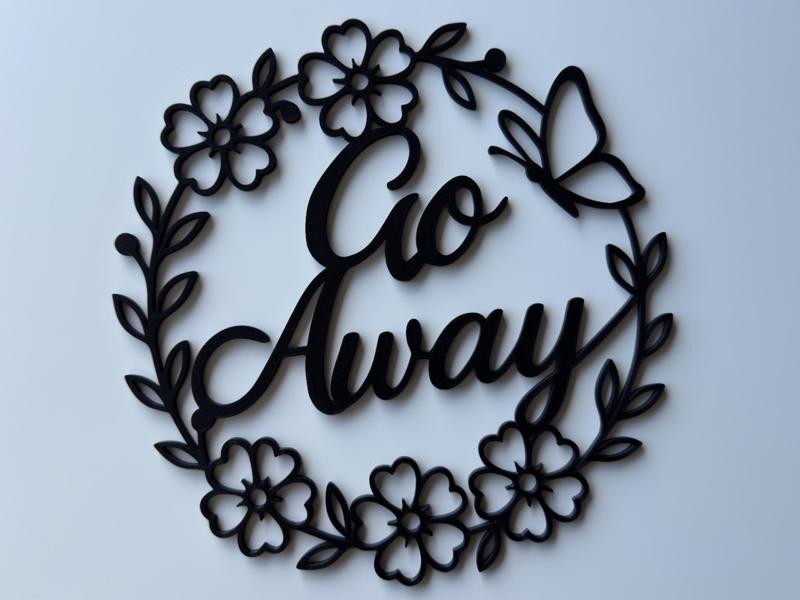 Go Away Flower Wreath and Door Wreath