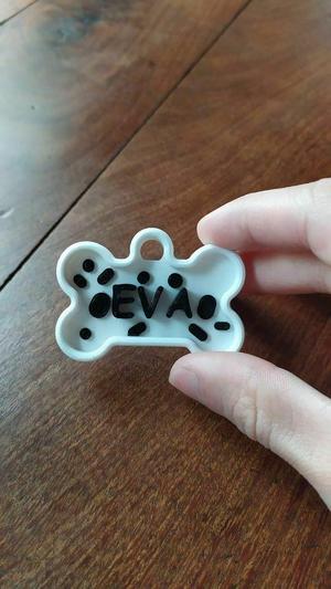 Bone Pet Tag Stains Caw