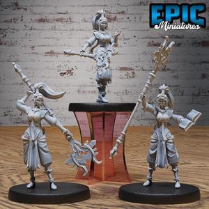 Elf Sorceress Set ‧ DnD Miniature ‧ Tabletop Miniatures ‧ Gaming Monster ‧ 3D Model ‧ RPG ‧ DnDminis ‧ STL FILE