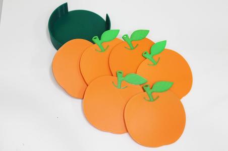 Orange fruit coaster