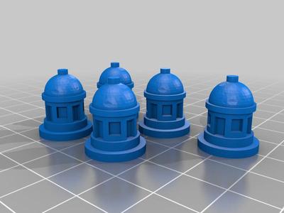 Non-stackable settlements and cities for Settlers of Catan - Complete Collection