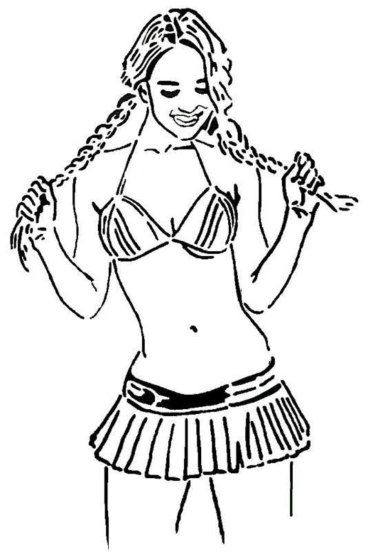 Girl stencil 52