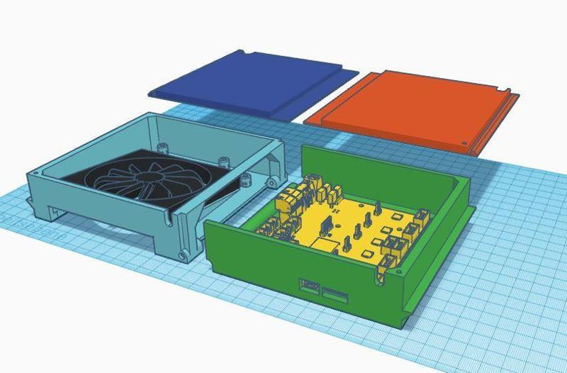 better Ender 3 AIO Rear Case optimized (SKR E3 TURBO / 92mm FAN / LM2596 StepDown) tt-REMIX