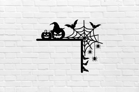 HALLOWEEN WALL DECORATION pumpkin spider door