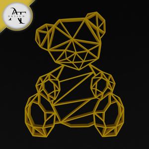  Teddy Bear - Geometric - 2D Wall Art Decor