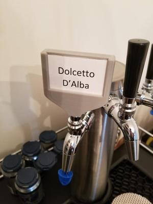 Beer tap handle with card slot